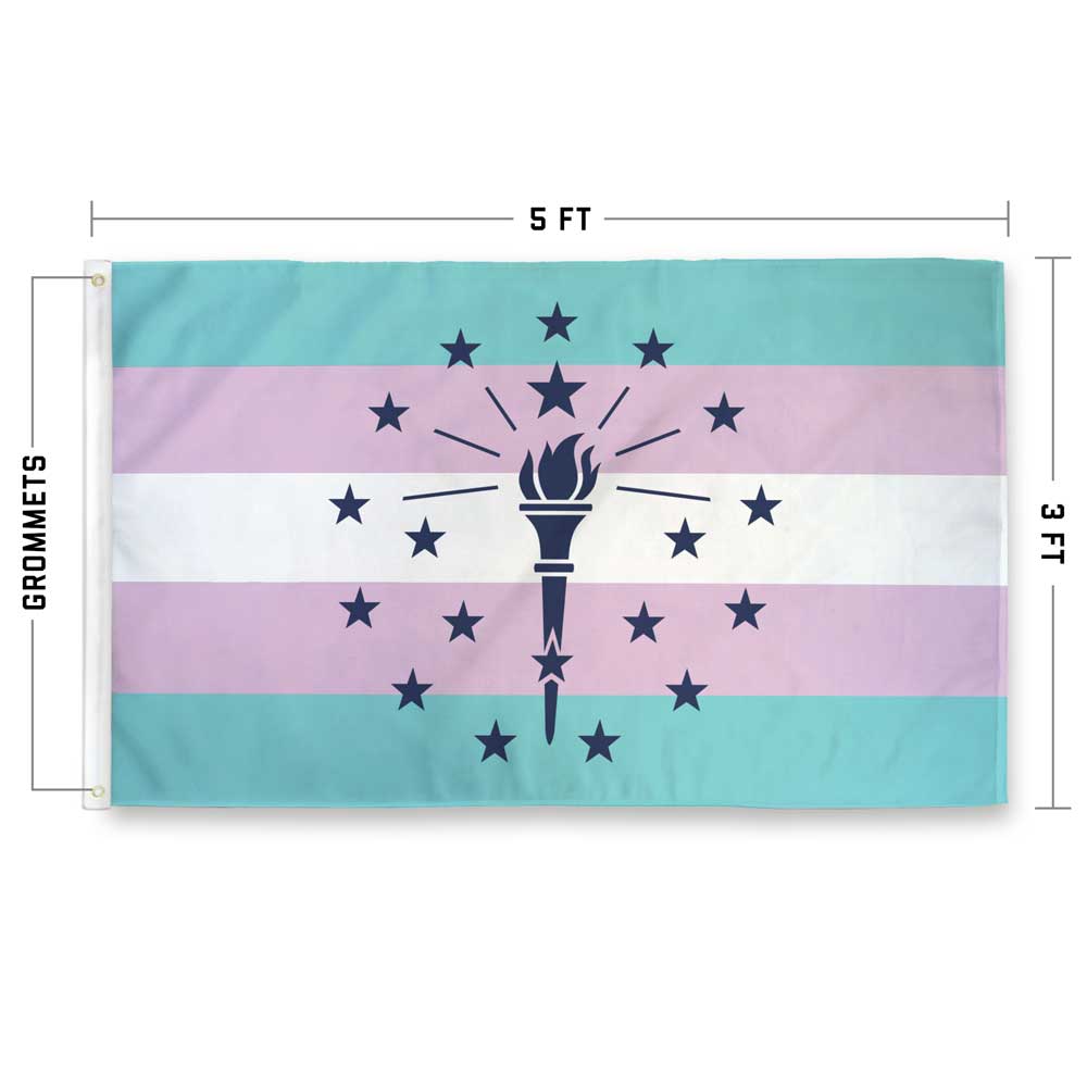 Indiana Transgender Pride Flag by Flags For Good