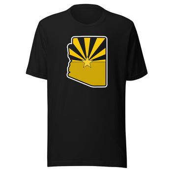 Arizona Libertarian Party Gold Outline Unisex t-shirt - Proud Libertarian - Libertarian Party of Arizona
