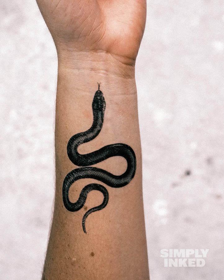 Designer Snake Temporary Tattoo - Simply Inked