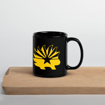 Arizona Libertarian Party Porcupine Black Glossy Mug - Proud Libertarian - Libertarian Party of Arizona