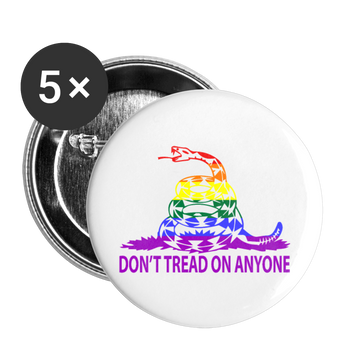 Don't Tread on Anyone LGBT Buttons large 2.2'' (5-pack) - Proud Libertarian - Proud Libertarian