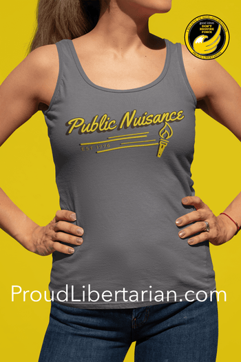 Public Nuisance Women's Racerback Tank - Proud Libertarian - All on Georgia