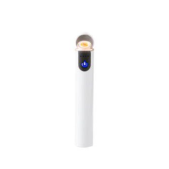 Flameless Cylinder Lighter White 3.25