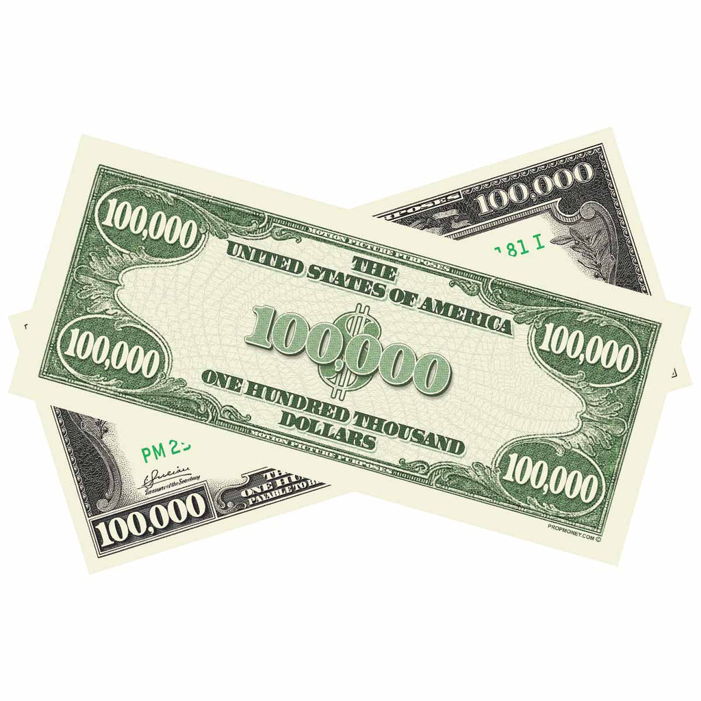 $100,000 Vintage Series Bills by Prop Money Inc