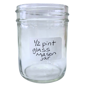 1/2 Glass Pint Mason Jar - 8 oz