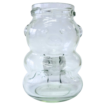 12 oz Glass Bear Honey Jar