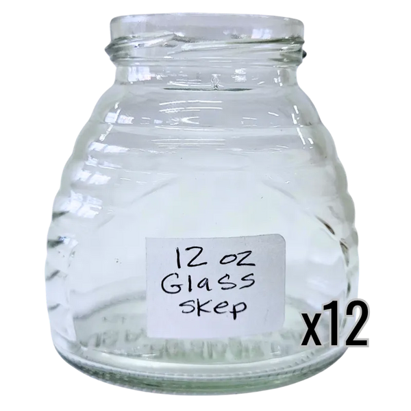 12 oz Glass Skep Jars