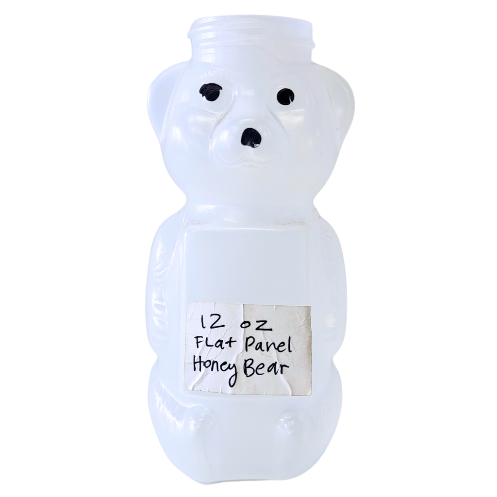 12 oz Plastic Flat Panel Honey Bears