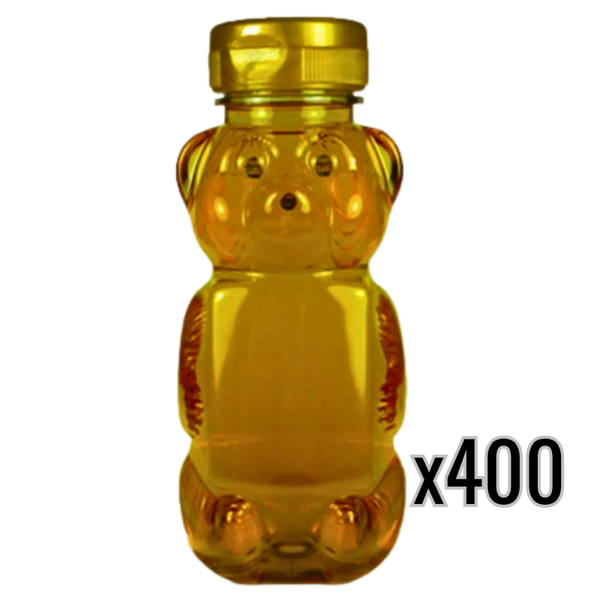12 oz Plastic Flat Panel Honey Bears