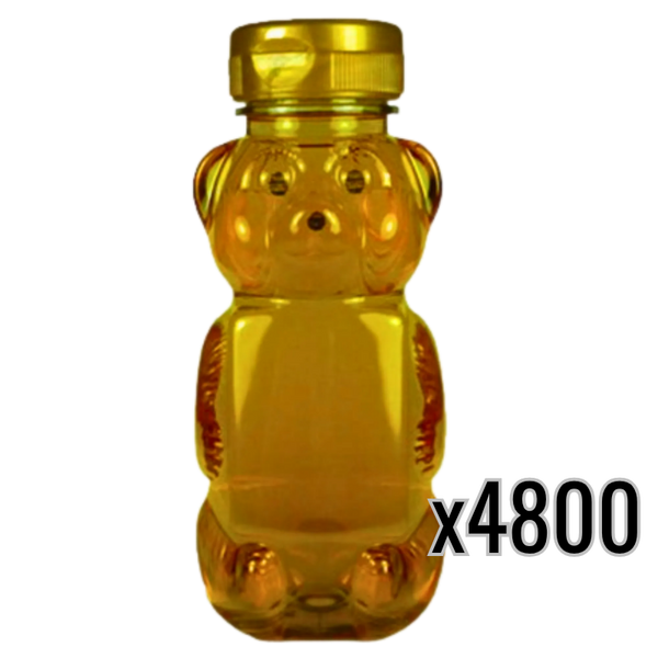 12 oz Plastic Flat Panel Honey Bears