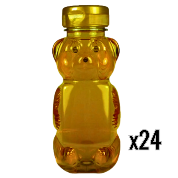 12 oz Plastic Flat Panel Honey Bears