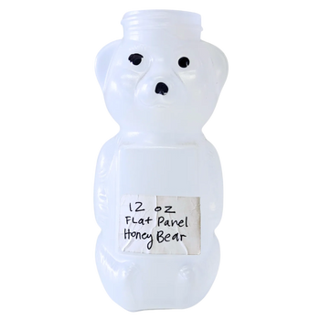 12 oz Plastic Flat Panel Honey Bears