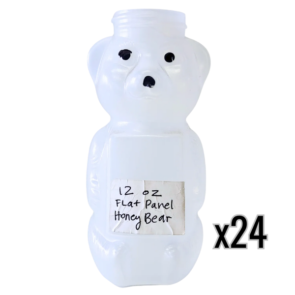 12 oz Plastic Flat Panel Honey Bears