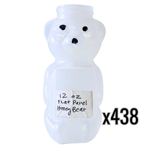 12 oz Plastic Flat Panel Honey Bears