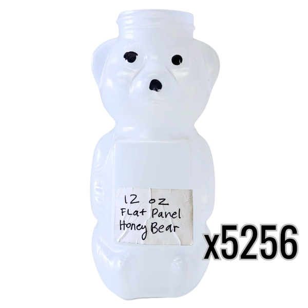 12 oz Plastic Flat Panel Honey Bears