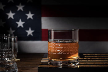 2nd Amendment American Flag Whiskey Glasses, Set of 4