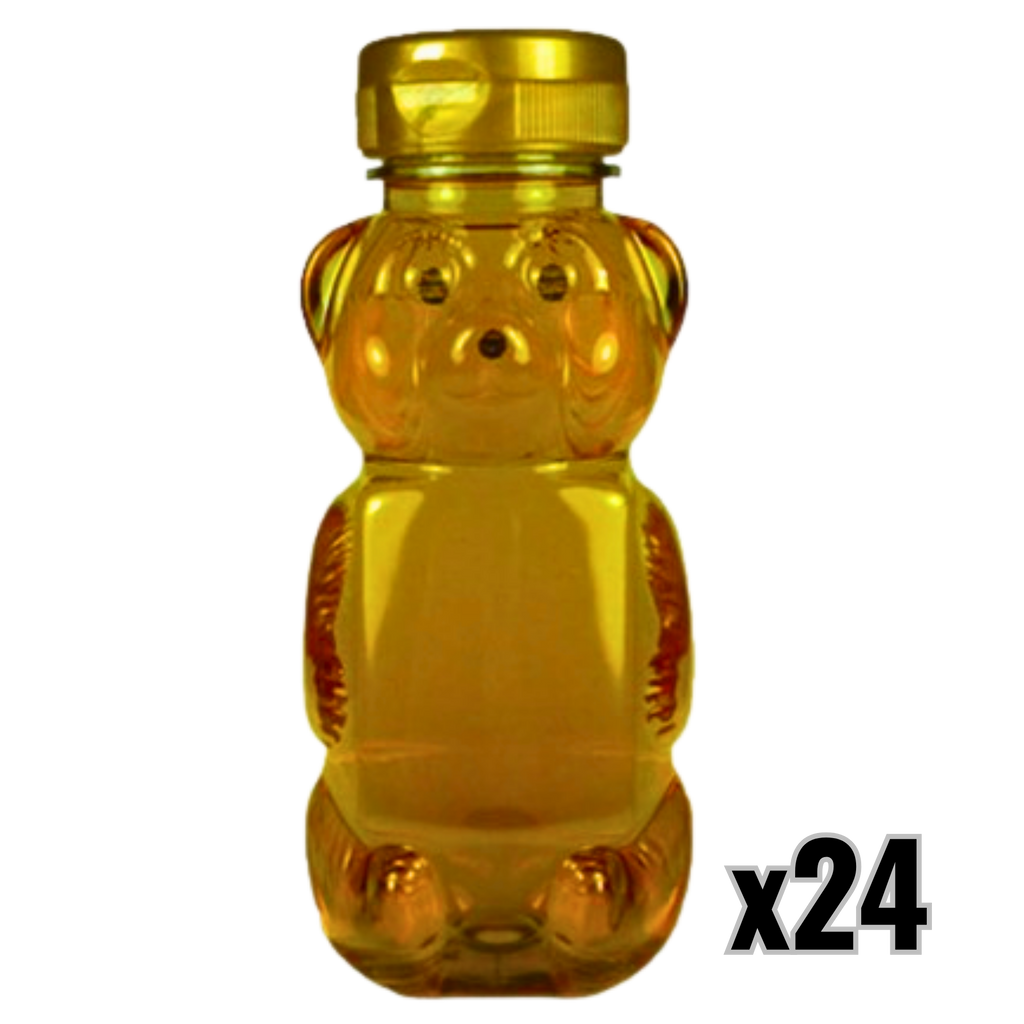 12 oz Plastic Flat Panel Honey Bears