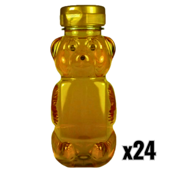 12 oz Plastic Flat Panel Honey Bears