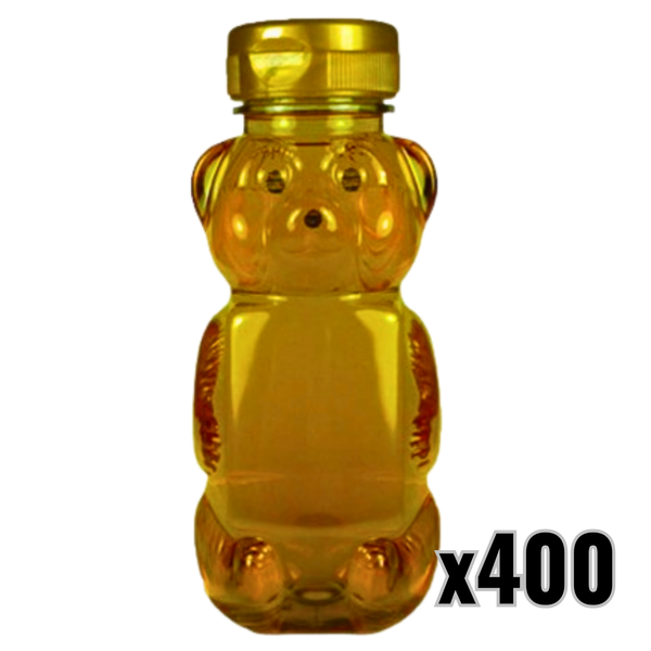 12 oz Plastic Flat Panel Honey Bears