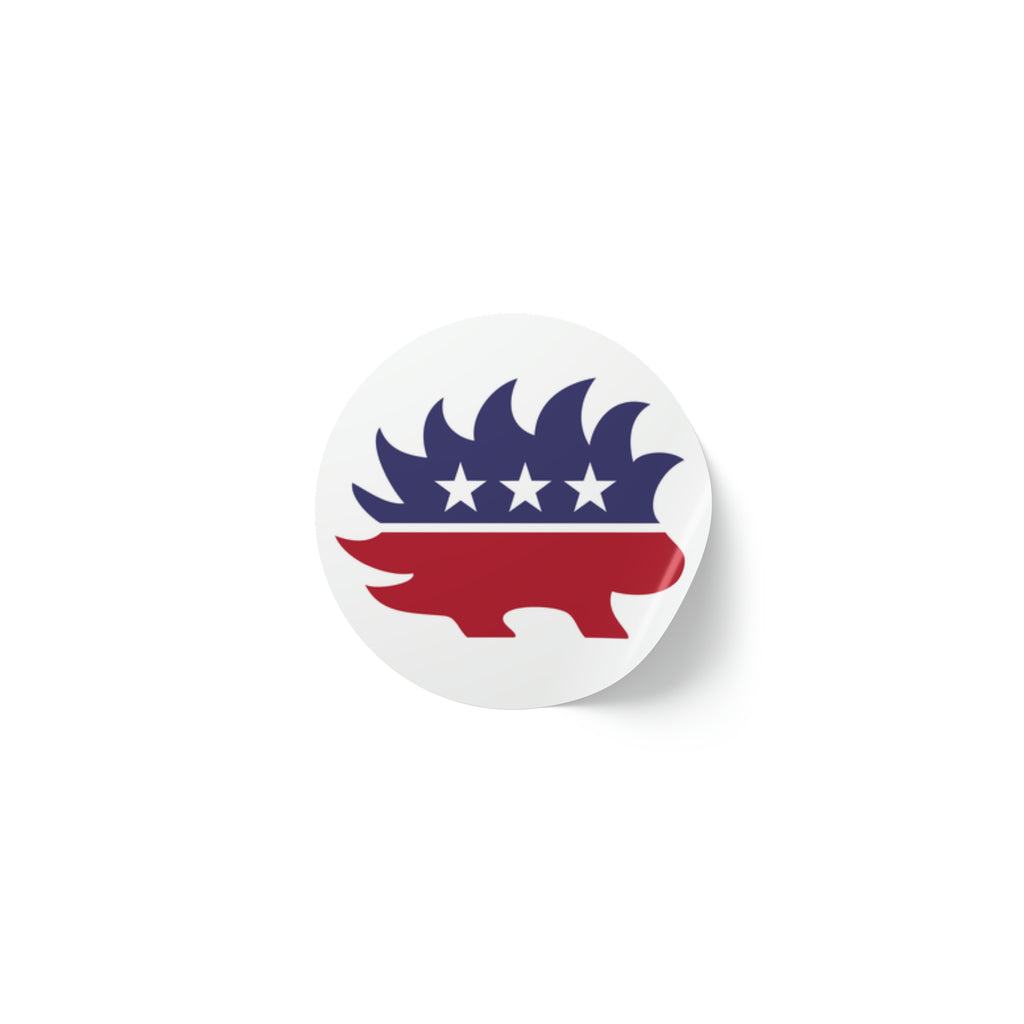 Libertarian Porcupine - Round Sticker Label Rolls