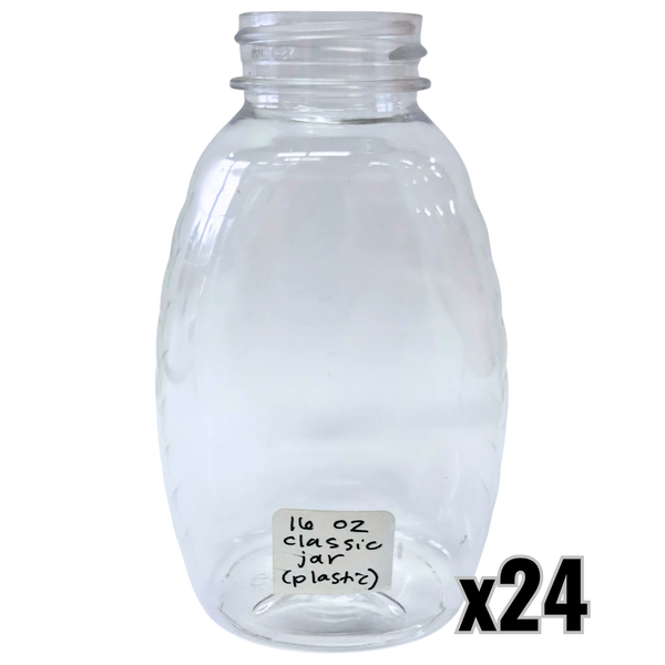 16 oz Plastic Classic Honey Jars