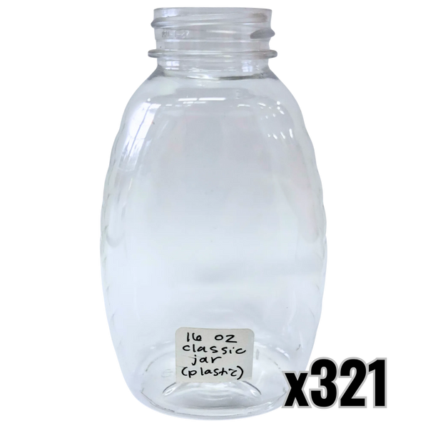 16 oz Plastic Classic Honey Jars