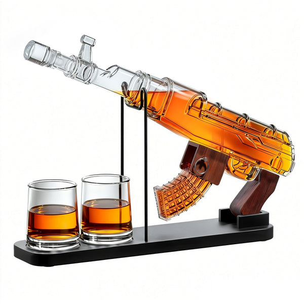 Gifts for Men Dad, Guns Whiskey Decanter Set for Men