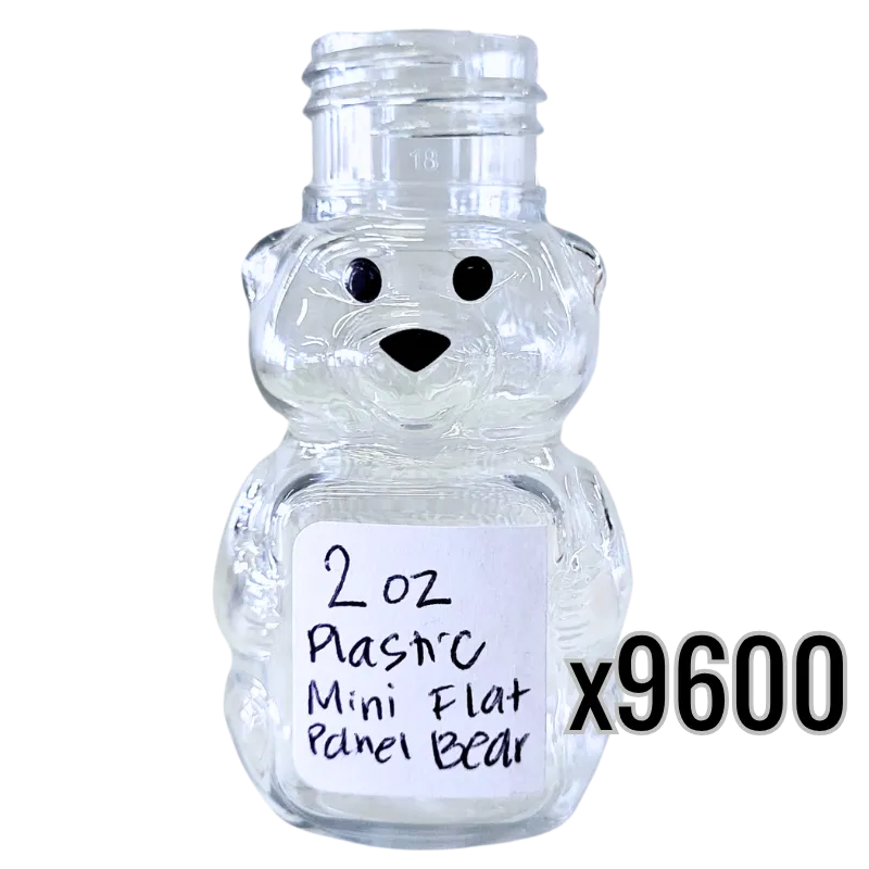 2 oz Plastic Mini Flat Panel Honey Bears