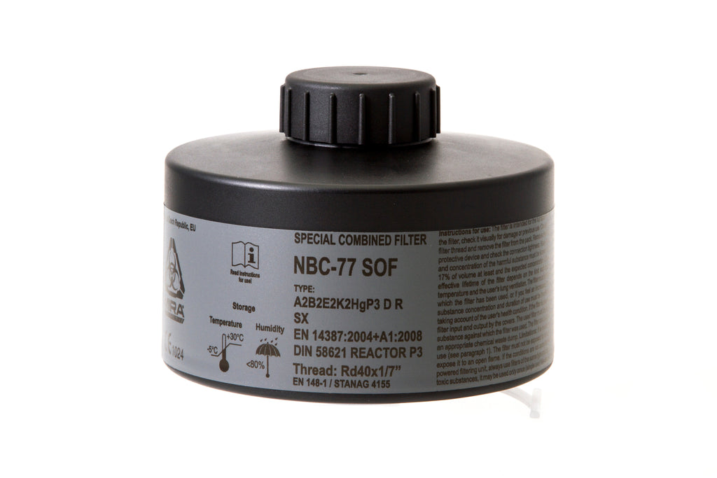 CBRN Gas Mask Filter NBC-77 SOF 40mm Thread - 20 Year Shelf Life