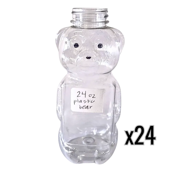 24 oz Plastic Flat Panel Honey Bears