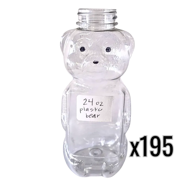 24 oz Plastic Flat Panel Honey Bears