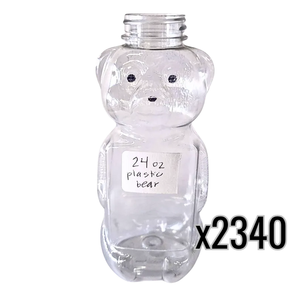 24 oz Plastic Flat Panel Honey Bears