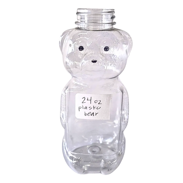 24 oz Plastic Flat Panel Honey Bears