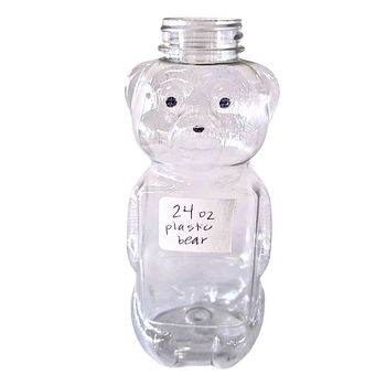 24 oz Plastic Flat Panel Honey Bears