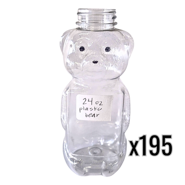24 oz Plastic Flat Panel Honey Bears