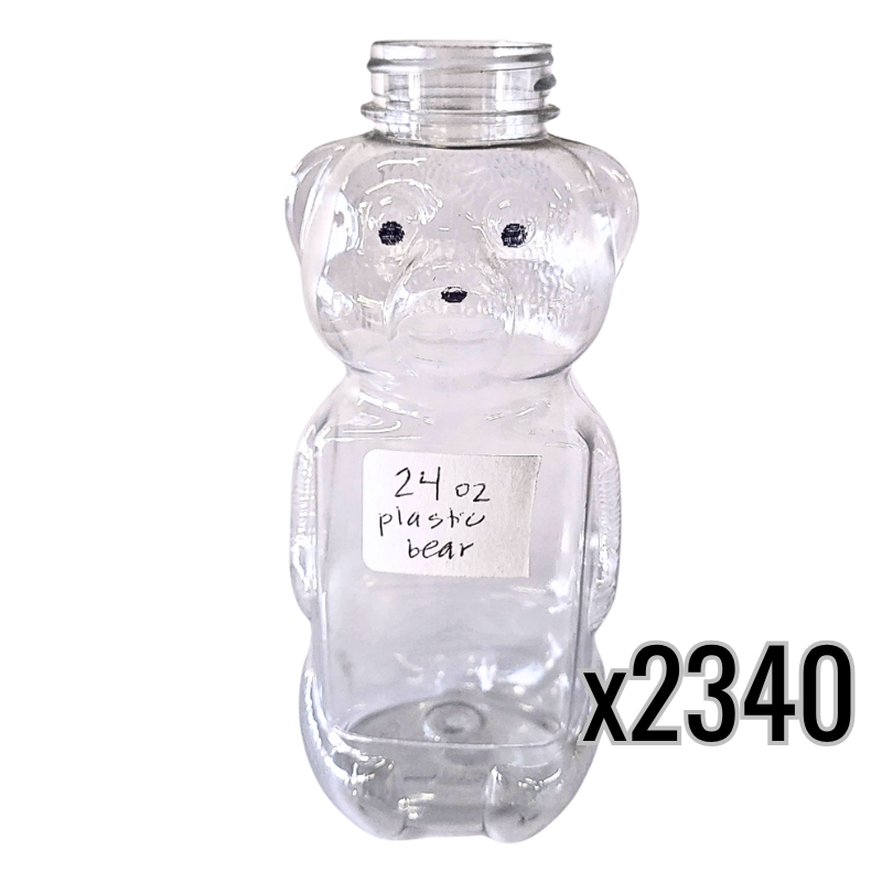 24 oz Plastic Flat Panel Honey Bears