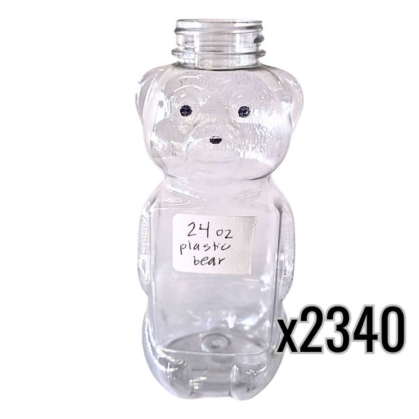 24 oz Plastic Flat Panel Honey Bears