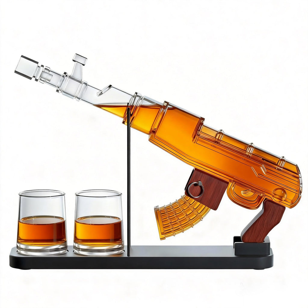 Gifts for Men Dad, Guns Whiskey Decanter Set for Men