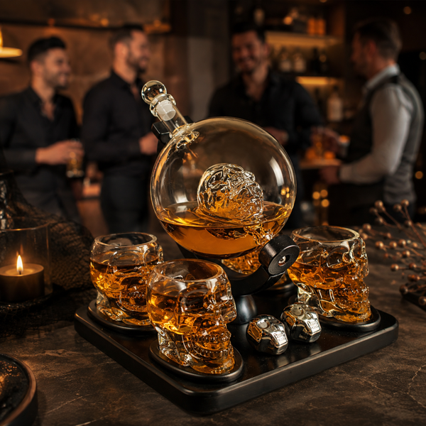Large Skull Face Decanter Premium Barware Gift Elegant Drinkware Collection