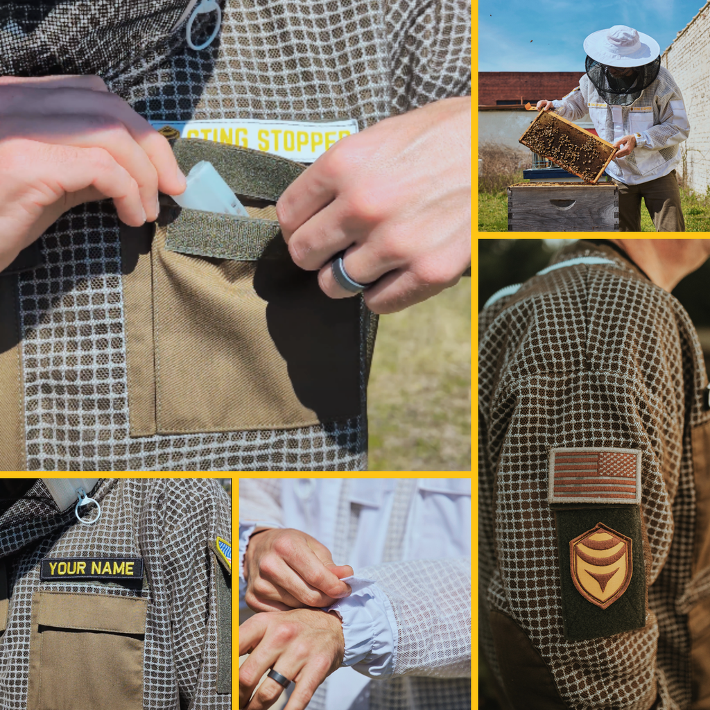 Sting Stopper Professional Ventilated Beekeeping Jacket - Olive Green