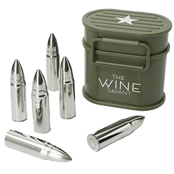 Whiskey Stones Ammunition Box Bullets Stainless Steel (Green)