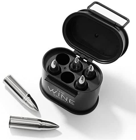 Whiskey Stones Ammunition Box Bullets Stainless Steel (Black)