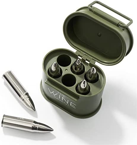 Whiskey Stones Ammunition Box Bullets Stainless Steel (Green)