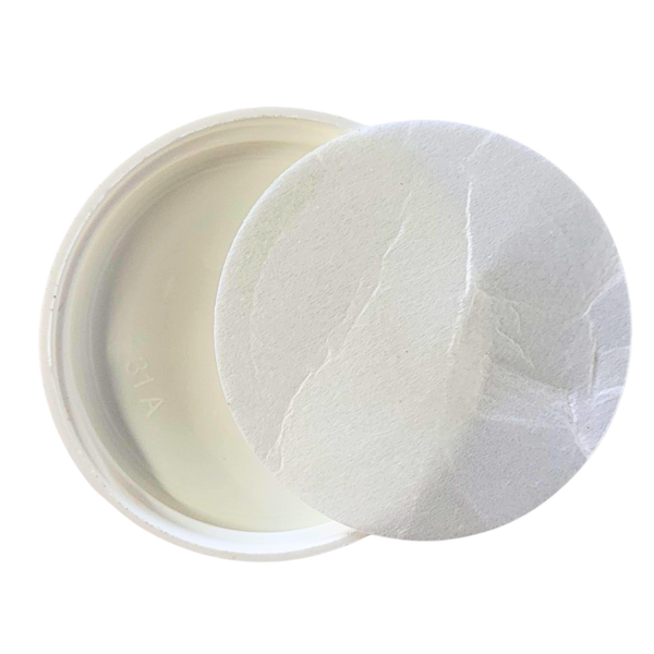 48 mm White Plastic Lids with Pressure Seal