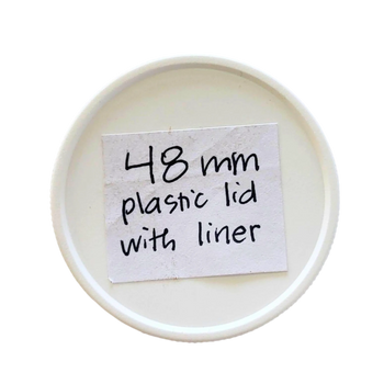 48 mm White Plastic Lids with Pressure Seal