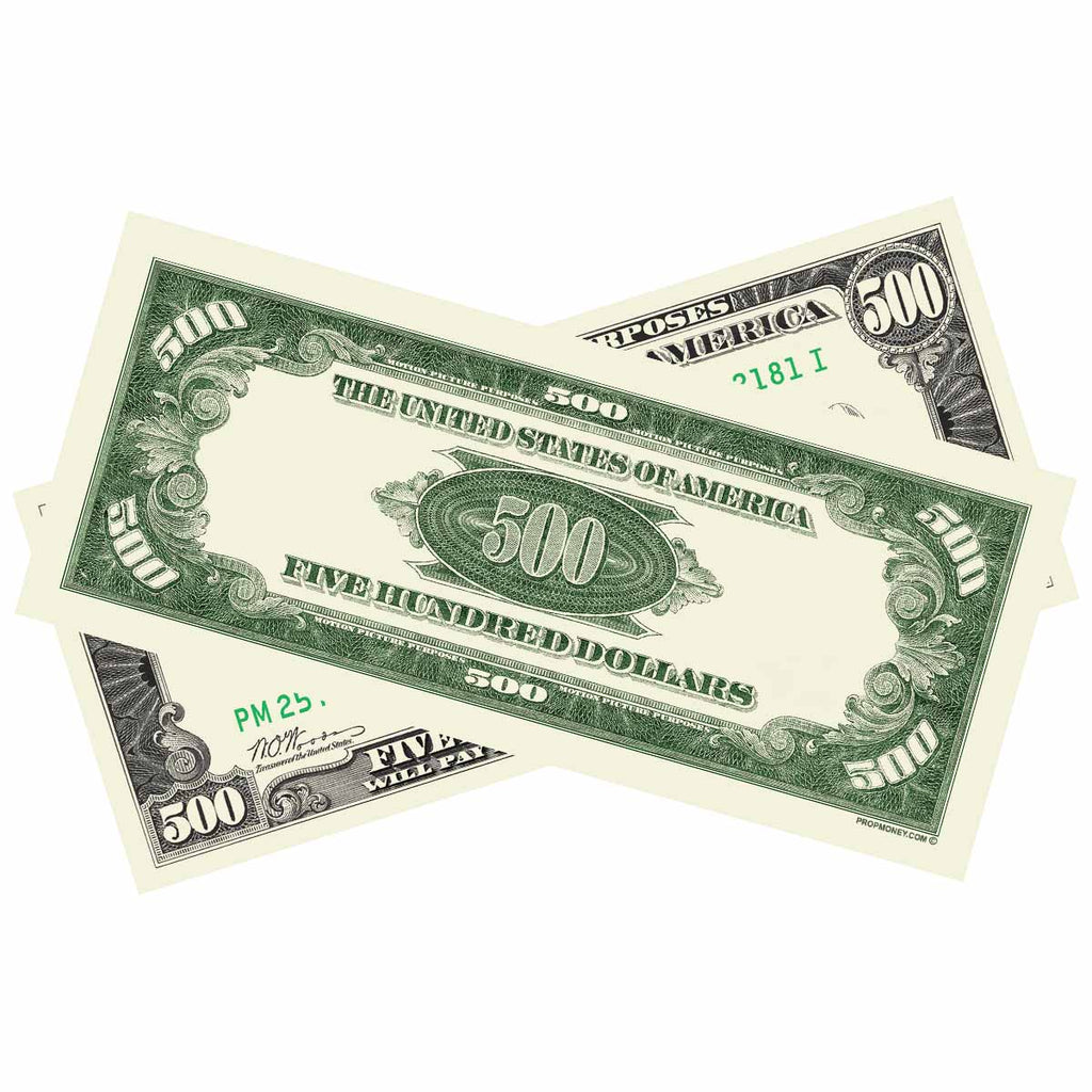$500 Vintage Series Bills by Prop Money Inc