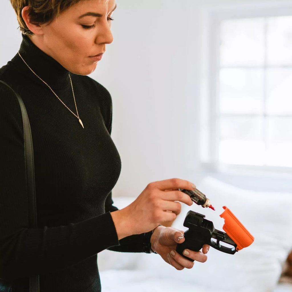 SABRE Red Aim and Fire Pepper Gel Refill Canister 2 Pack with UV Marking Dye USA