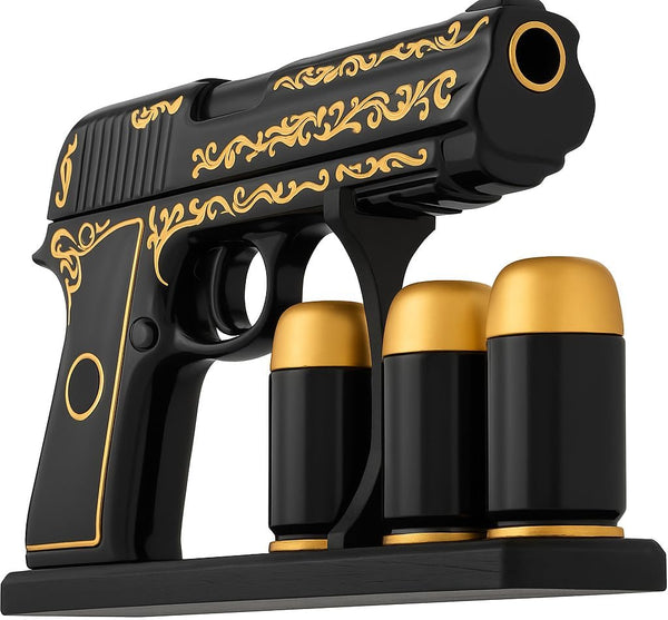 Gifts for Men Dad, 10.1 Oz Whiskey Gun Decanter Set + 2 Bullet Glasses - Unique Birthday Pistol Gift Ideas Daughter Son, Personalized Liquor Dispenser - Scotch Bourbon Vodka, Him, Brother Husband