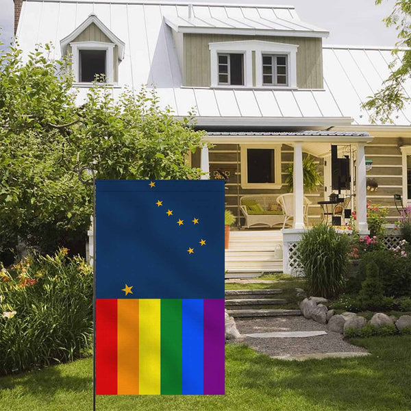 Alaska LGBTQ DOublesided Flag 36" x 60"