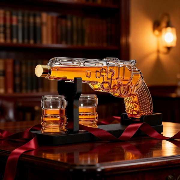 Whiskey Decanter Set 7.7 Oz with Two 1.6 Oz